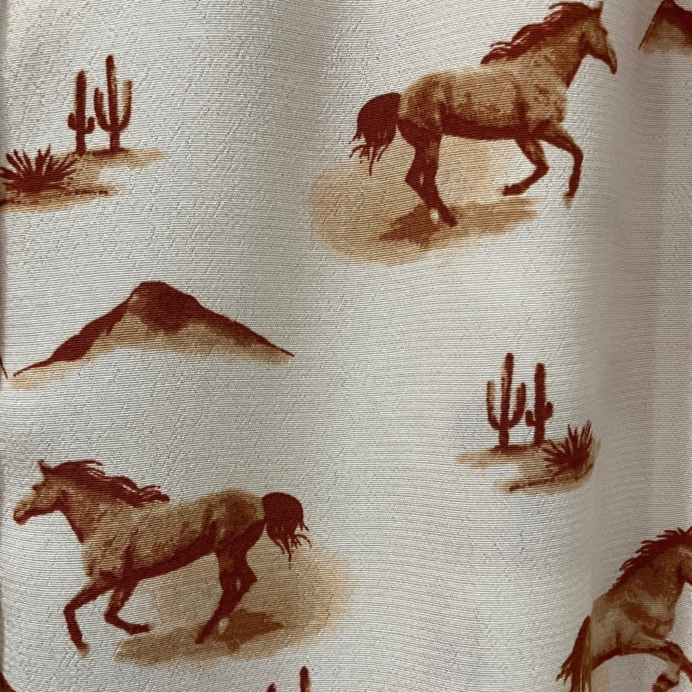 Wrangler Kids Shirt with Horse Print - Cream and Brown - Picture 3 of 3
